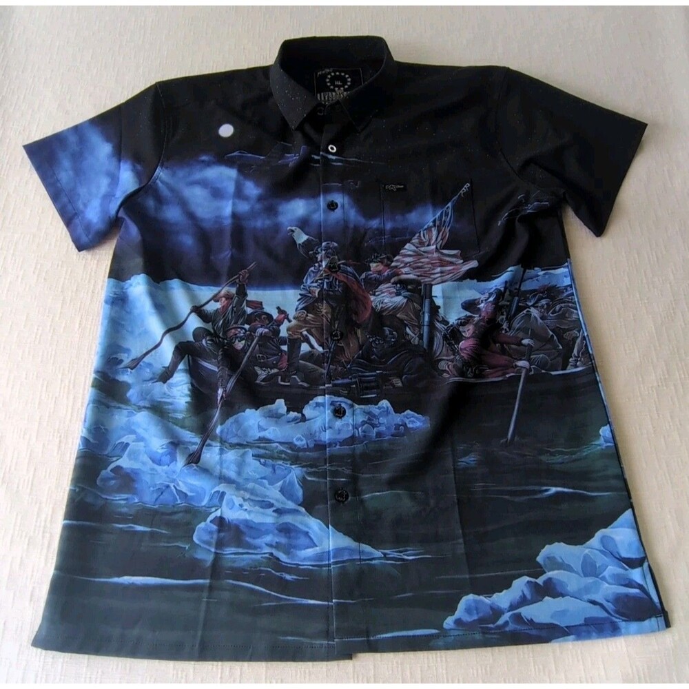 Retro Rifle The Delaware Night Ops Mens XL Button Down Shirt